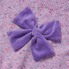 Girls Meet and Greet Bow Knit Sweater