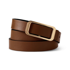 Women's Faux Leather Classic Skinny Belt Set
