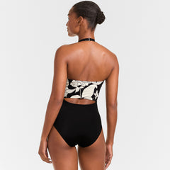 Women's Long Torso Tugless Halter Monokini High Leg One Piece Swimsuit