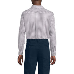 Men's Tall Tailored Fit No Iron Pattern Supima Cotton Pinpoint Buttondown Collar Dress Shirt