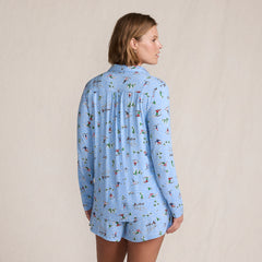 Women's Plus Size Cooling 3 Piece Pajama Set - Long Sleeve Top Cami and Shorts