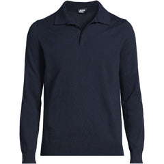 Men's Long Sleeve Cotton Sweater Polo