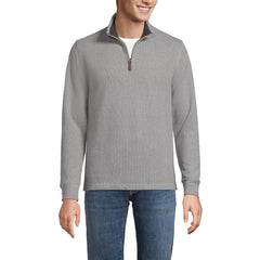 Men's Big and Tall Bedford Rib Casual Quarter Zip Pullover Sweater