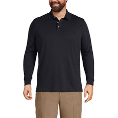 Men's Big Long Sleeve Cotton Supima Polo Shirt