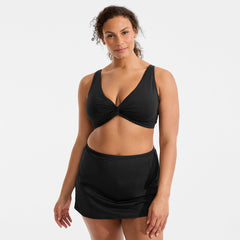 Women's Plus Size Twist Front Underwire Bikini Swimsuit Top