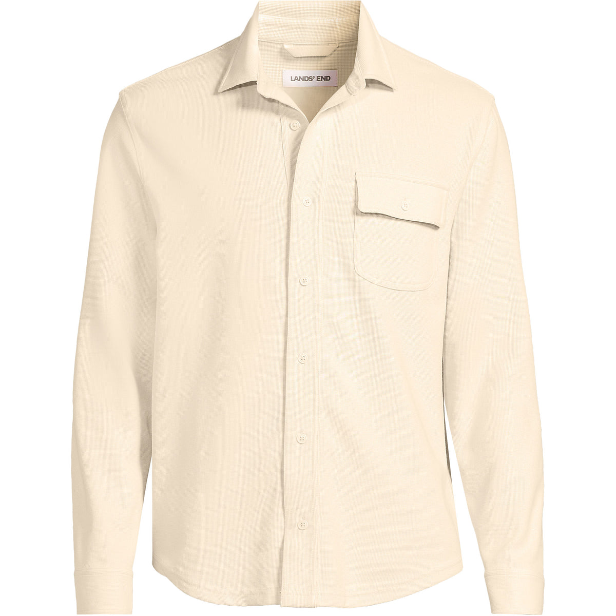 Men's Long Sleeve Knit Workwear Waffle Shirt