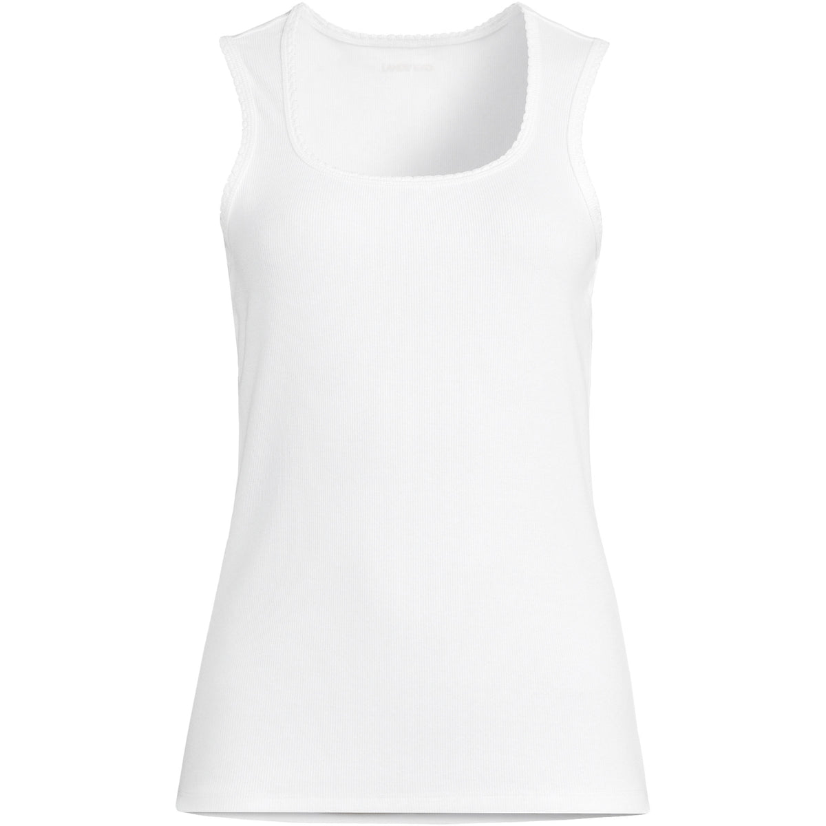 Women's Plus Size Micro Rib Square Neck Tank