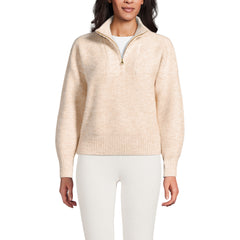 Women's Fuzzy Wedged Quarter Zip Sweater