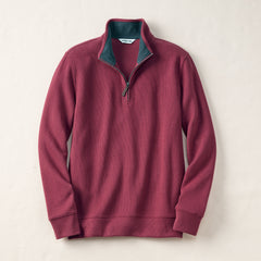 Big and Tall Bedford Rib Quarter Zip Pullover Sweater