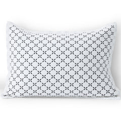 Embroidered Diamond Double Voile Sham