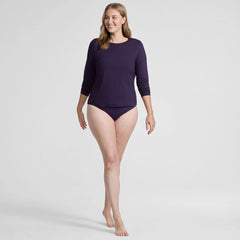 Women's Plus Size SunShade UPF 50 Long Sleeve Rash Guard Swim Tee