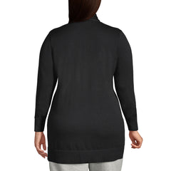 Women's Plus Size Long Sleeve Open Long Cardigan Sweater