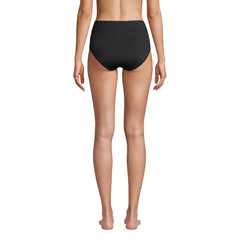 Women's Petite Tummy Control High Waisted Bikini Swim Bottoms
