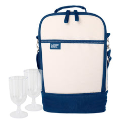 Wine Cooler Tote Set with 2 Wine Glasses