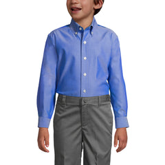 School Uniform Boys Long Sleeve No Iron Pinpoint Dress Shirt