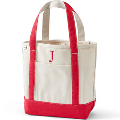 Pre-Monogrammed Letter J Canvas Tote Bag