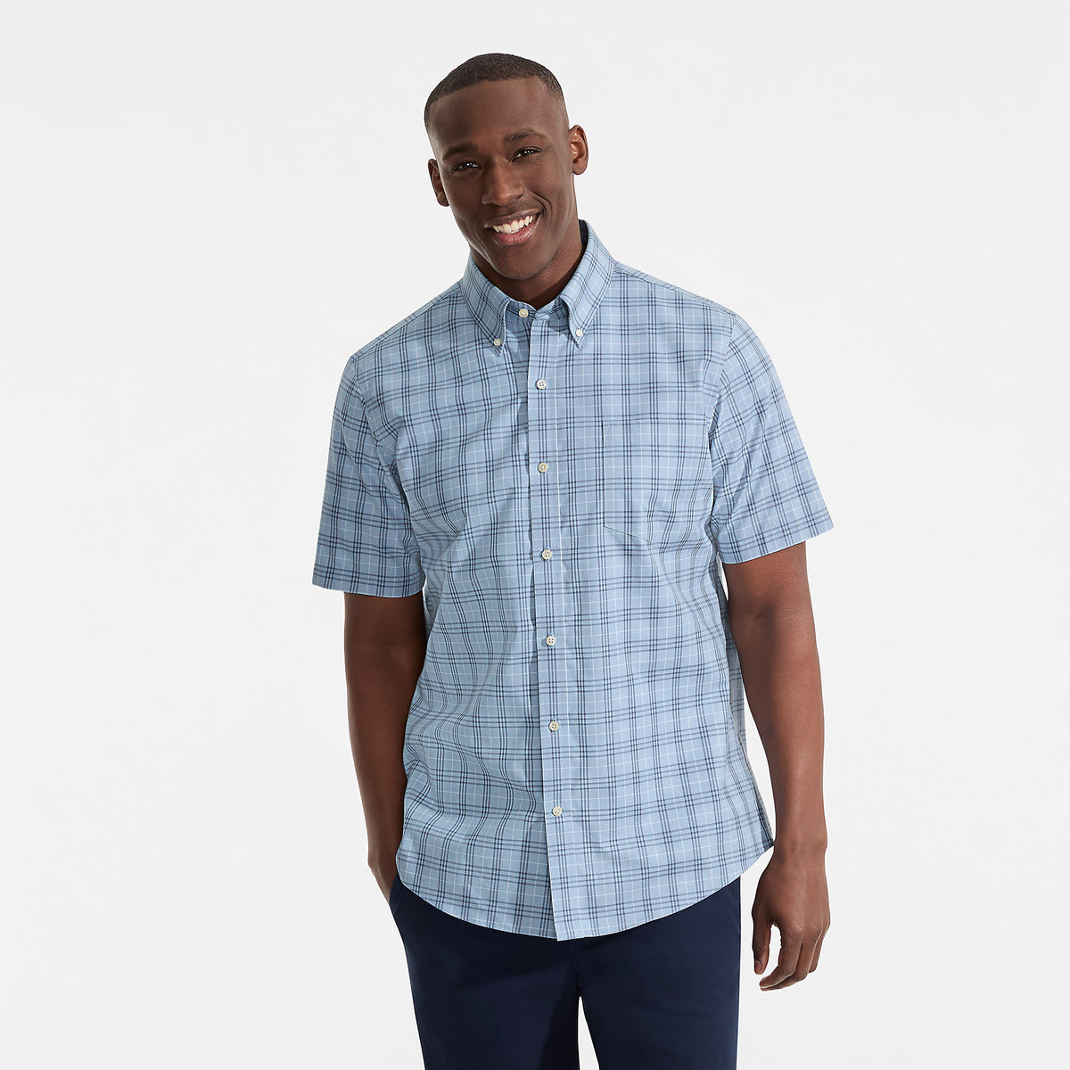 Men's Tall Short Sleeve No Iron Twill Shirt
