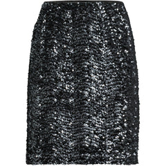 Women's Knit Velvet Sequin Above the Knee Skirt