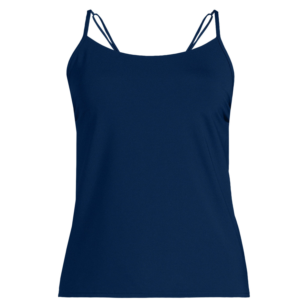 Women's Petite Tugless QuickDry Adjustable Strappy Back Tankini Top