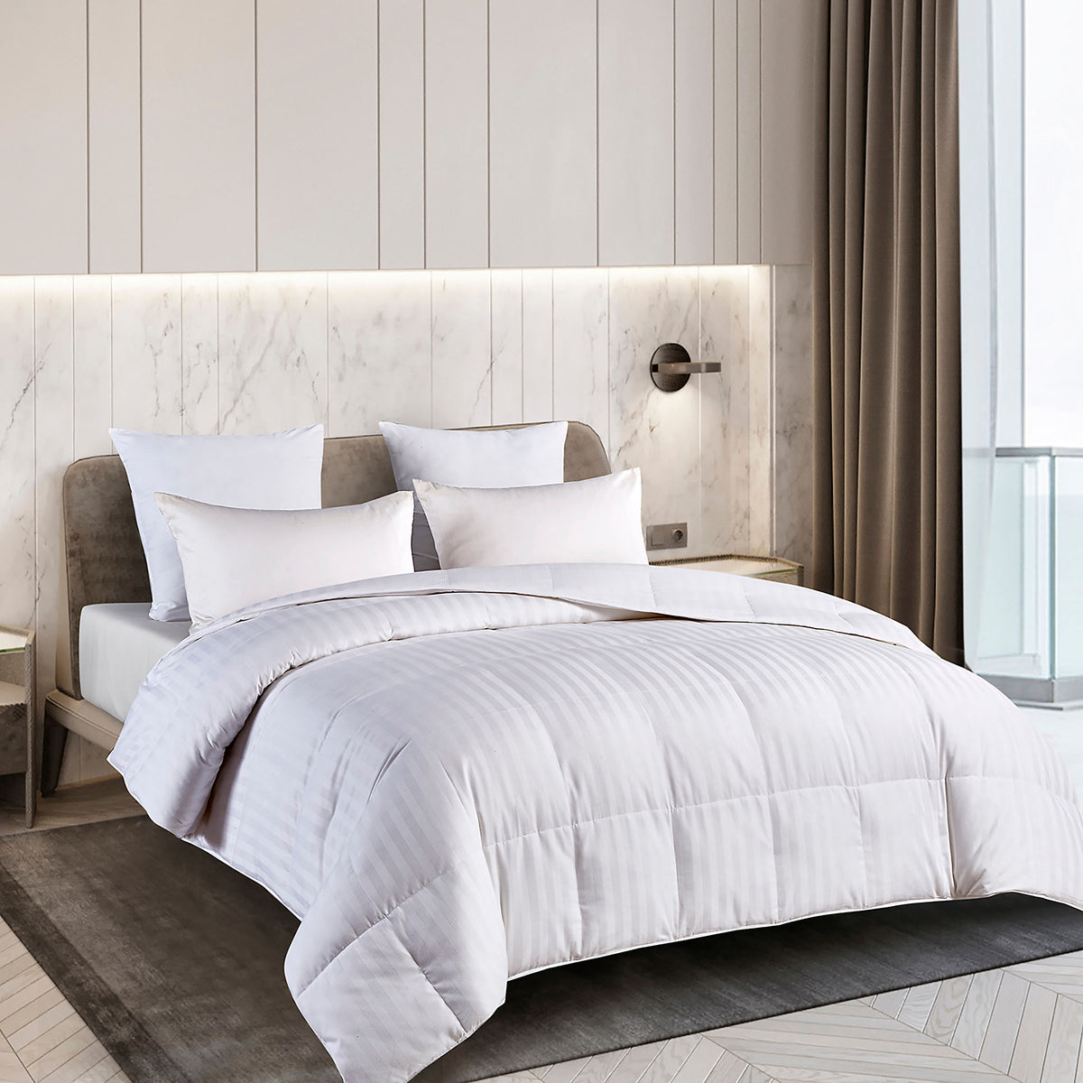 Blue Ridge Home Fashions 350 Thread Count Down Cotton Comforter