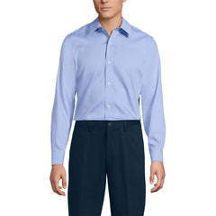 Men's Long Sleeve No Iron Pinpoint Stay Collar Dress Shirt
