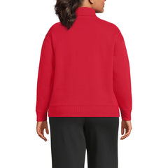 Women's Plus Size Long Sleeve Serious Sweats Mock Neck Sweatshirt