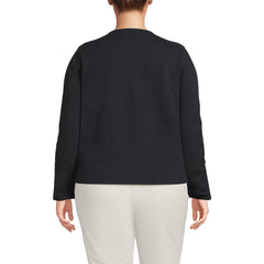 Women's Plus Size Fine Gauge Cotton Milano Blazer Sweater