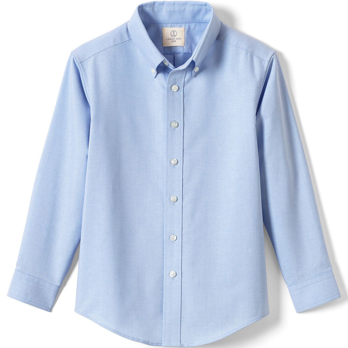 Boys Husky Long Sleeve Solid Oxford Dress Shirt