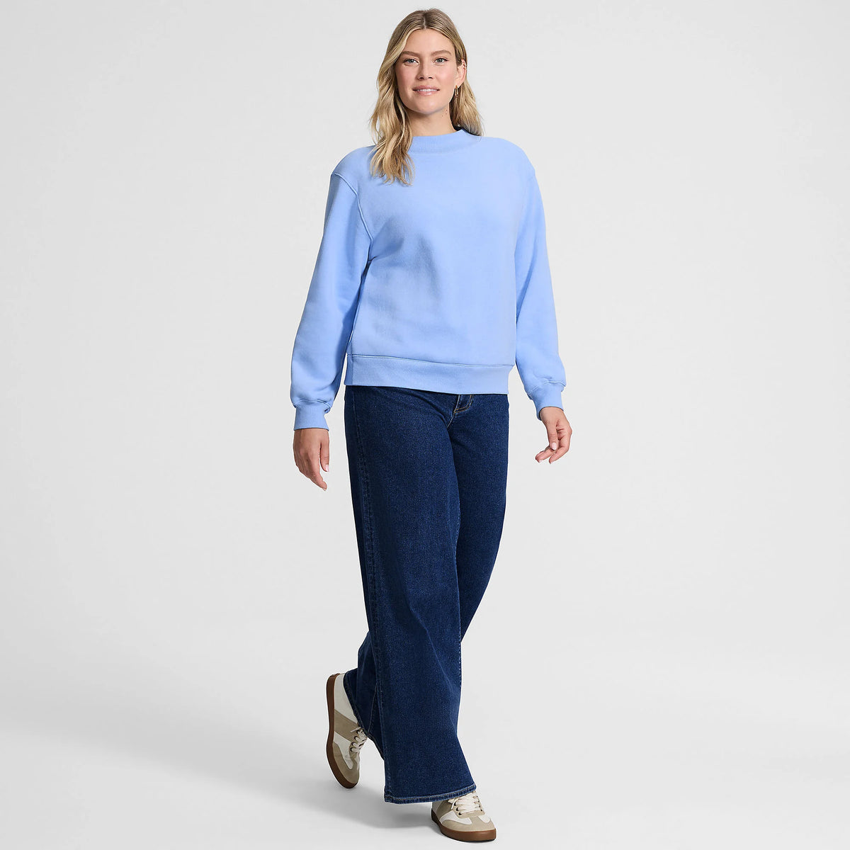 Women's Long Sleeve Serious Sweats Mock Neck Sweatshirt
