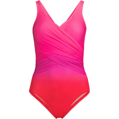 Women's Petite New SlenderSuit Wrap One Piece Swimsuit