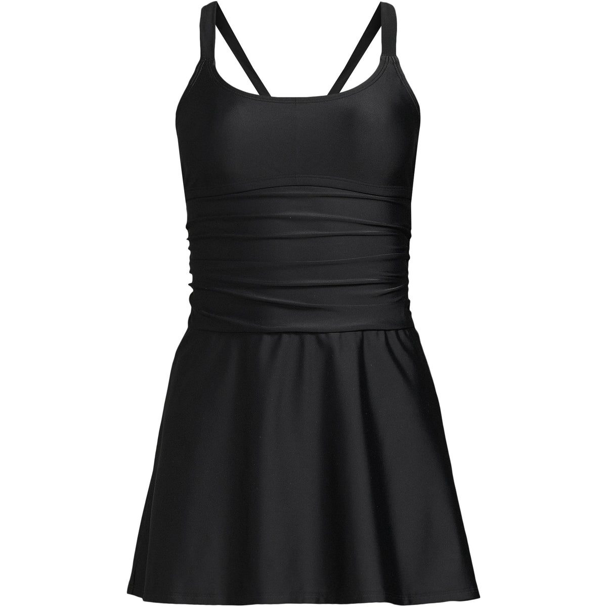 Women's Plus Size Essential Tie Back Ruched Dresskini Top