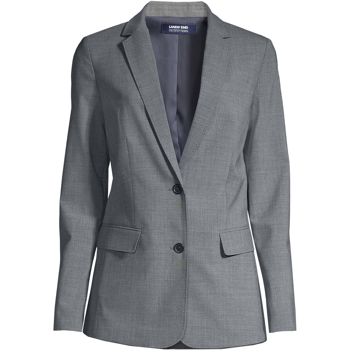 School Uniform Women's Petite Washable Wool Two Button 26 Inch Blazer