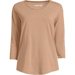 Women's Petite 3/4 Sleeve Lightweight Jersey Shirttail Tee