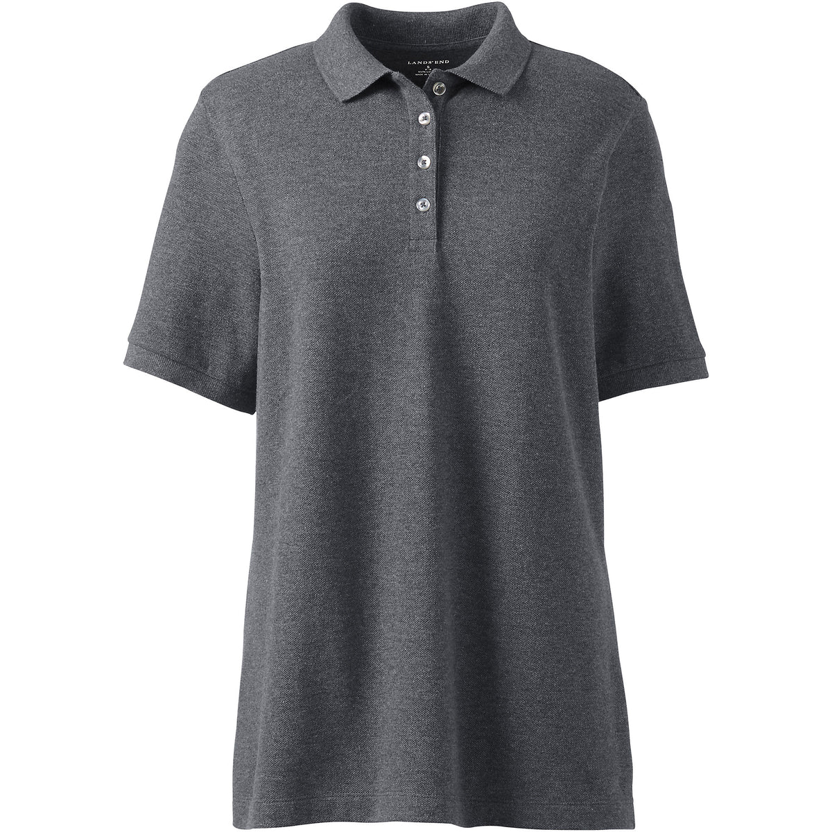 Women's Plus Size Banded Short Sleeve Mesh Polo