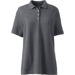 Women's Plus Size Banded Short Sleeve Mesh Polo