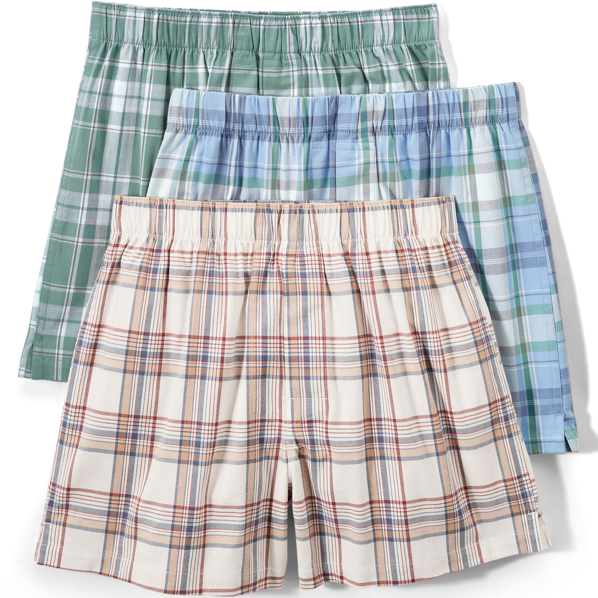 Men's Coastal Flannel 3 Pack Boxers