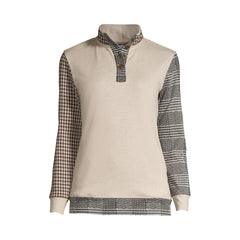 Women's Plus Size Long Sleeve Sport Knit Pullover