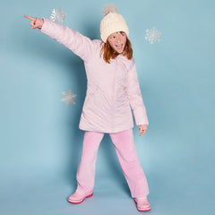 Girls Water Resistant Velour Parka