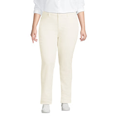 Women's Plus Size Mid Rise Straight Leg Corduroy Pants