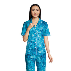 Women's Short Sleeve Cotton Poplin Pajama Shirt