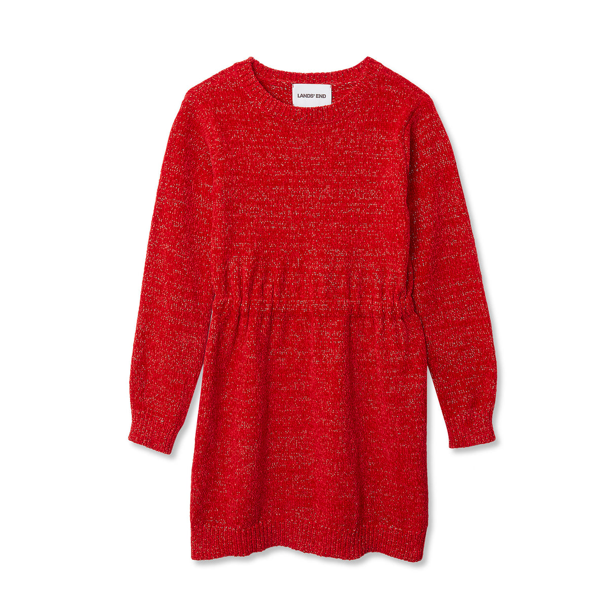 Girls Chenille Cinched Waist Sweater Dress