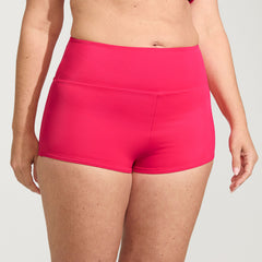 Women's Plus Size Tugless High Waisted Swim Boy Shorts
