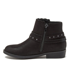 Girls Shimmer Zip Up Western Booties