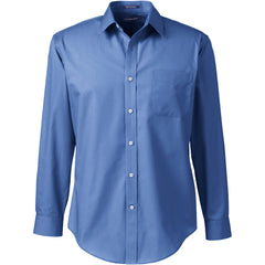 School Uniform Men's Long Sleeve Tailored Straight Collar Broadcloth Dress Shirt