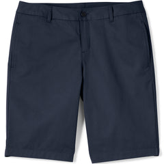 School Uniform Women's Plain Front Blend Chino Shorts