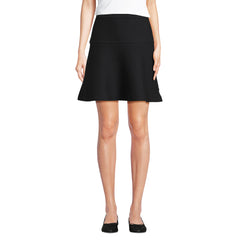Women's Fine Gauge Cotton Sweater Above the Knee Circle Skirt