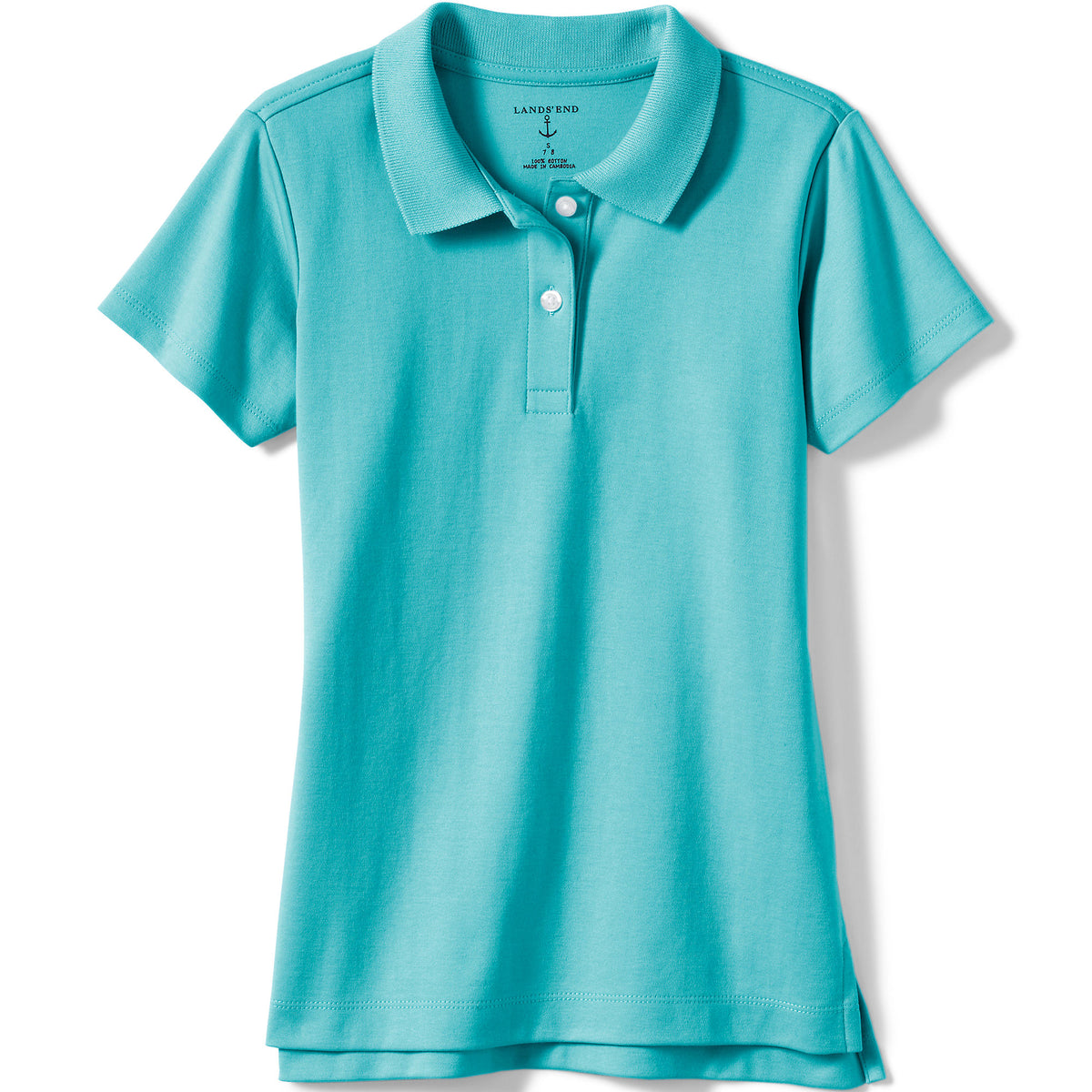 Girls Short Sleeve Feminine Fit Interlock Polo Shirt