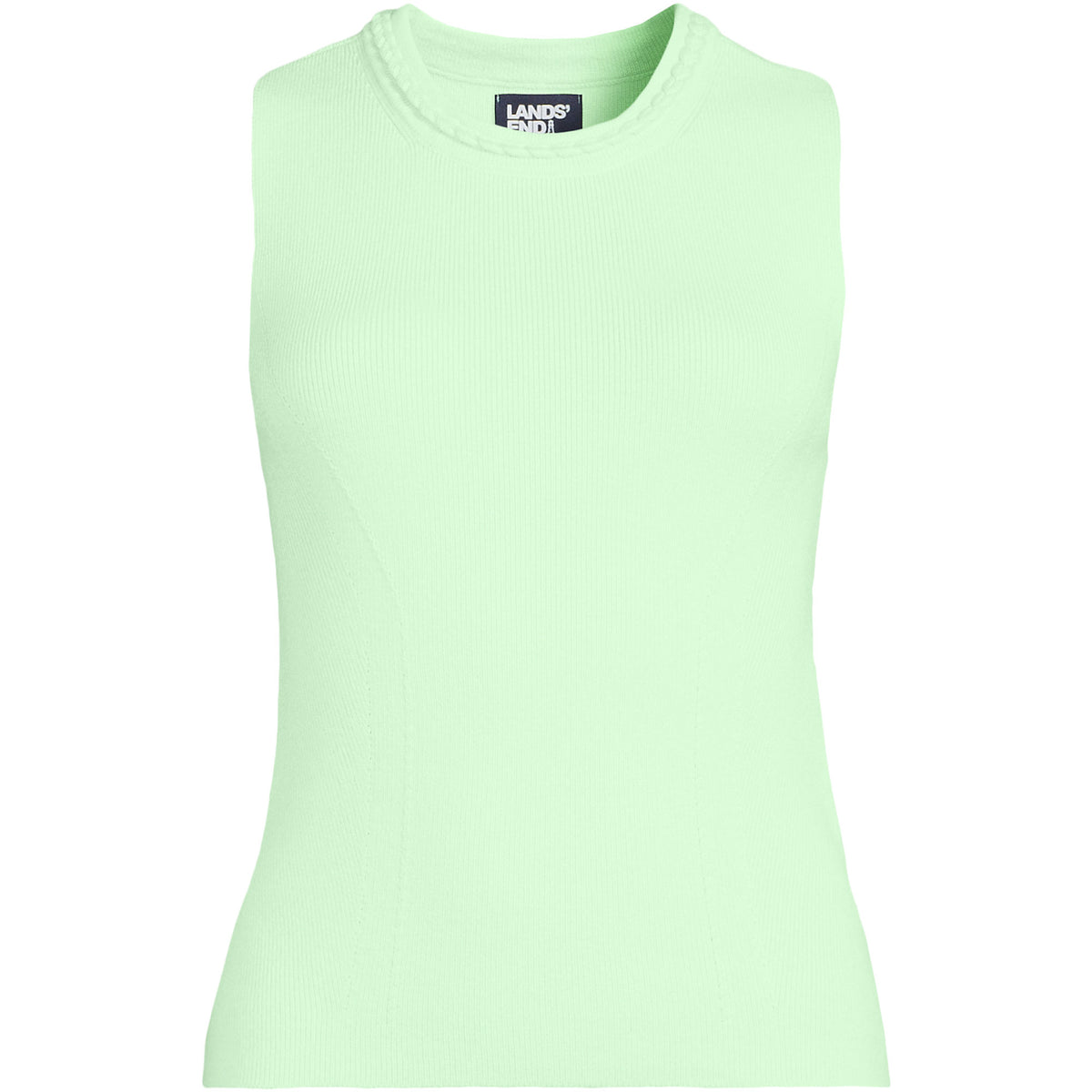Women's Cotton Viscose Braided Neck Tank Sweater