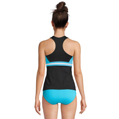 Women's Chlorine Resistant Zip Front Tankini Swimsuit Top