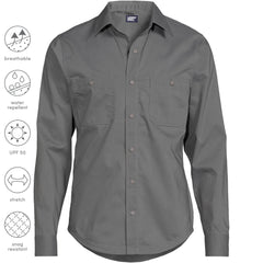 School Uniform Men's Big Ripstop Long Sleeve Utility Work Shirt